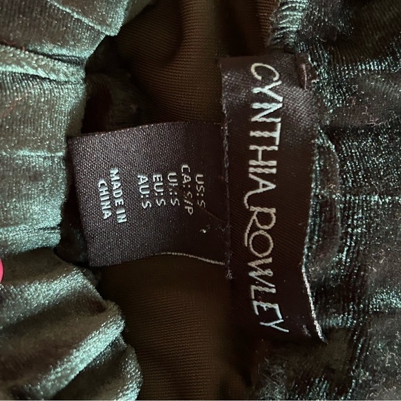 CYNTHIA ROWLEY Forest Green Paper Bag Waist Culottes Women Size Small - Picture 7 of 7